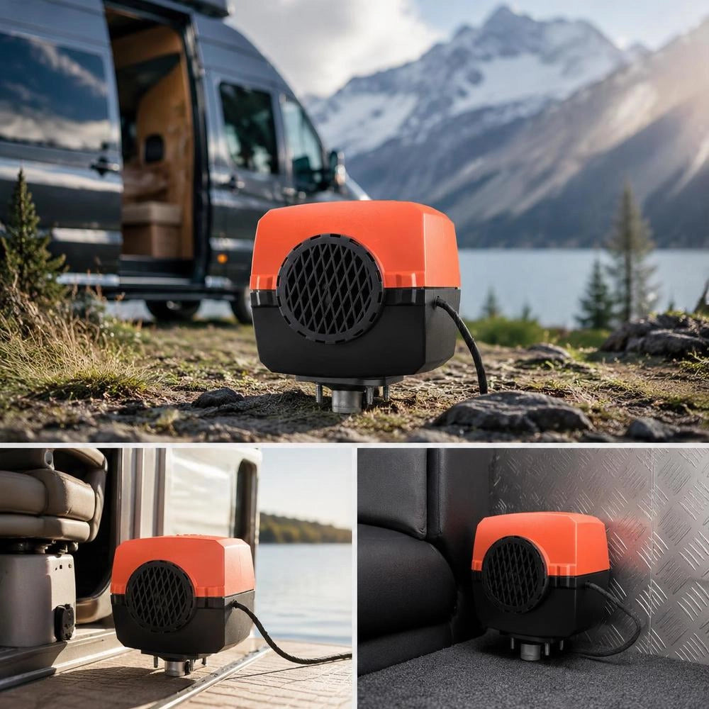 Air Diesel Heater, Parking Heater, 12V 8kW, Air Heater, Diesel Parking Heater, Air Heater, 0.16–0.62 L/hr. Diesel Heater With LCD Display, Remote Control & Bluetooth App.