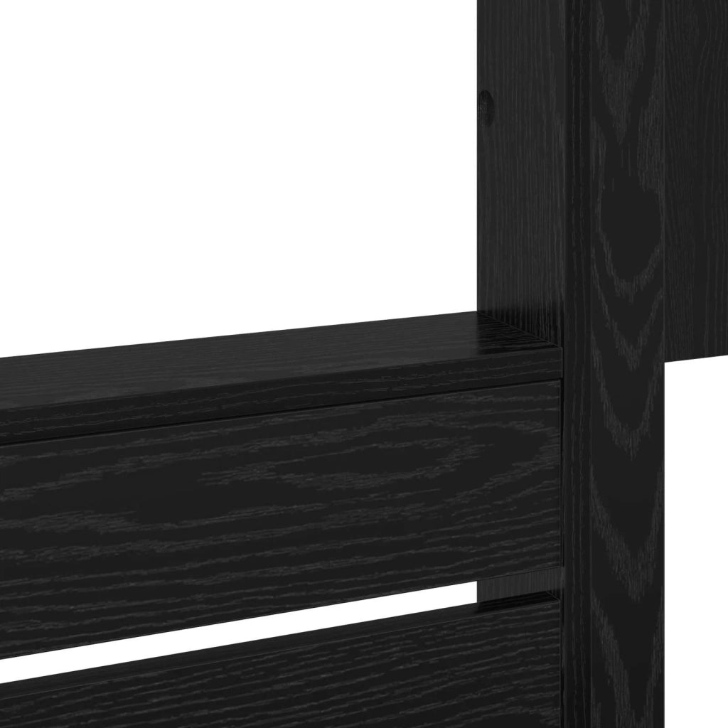 Letto a Castello per Bambini Rovere Nero 90 x 190 cm 3410476