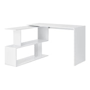 Scrivania Angolare Arendal a L con Scaffale Ruotabile 77x120x50 cm - Bianco [en.casa]