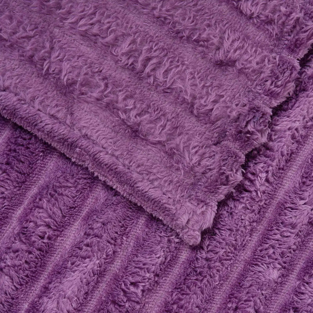 Coperte da Pile 6 pcs Viola 270 x 240 cm Panno