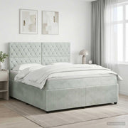 Letto box spring con materasso Grigio Chiaro 160 x 200 cm 3454631