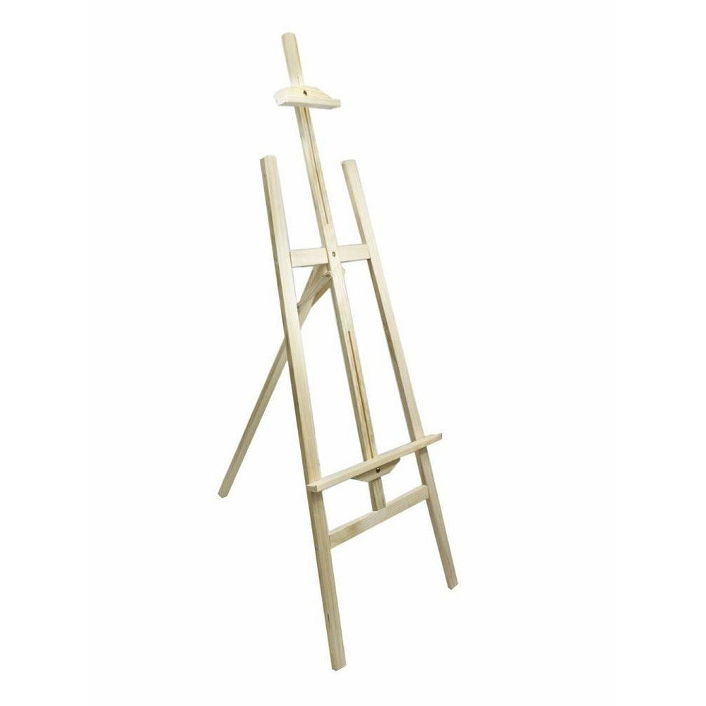 Trade Shop - Cavalletto Pittorico In Legno Inclinabile 165 Cm Pittura Esposizione Tele Quadri -