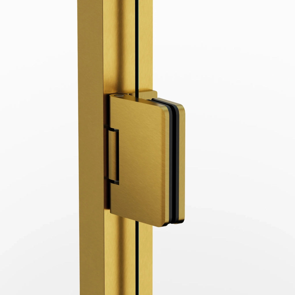 Box doccia frontale GLASS fisso + porta battente 135 cm (129,5-135; fisso 60+porta 70) bianco trasparente