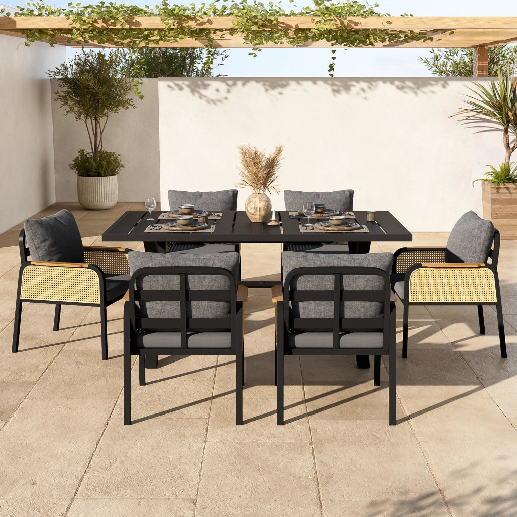 Divano da Giardino Set ¨C MINIMAL ¨C Metallo, Cuscini Inclusi