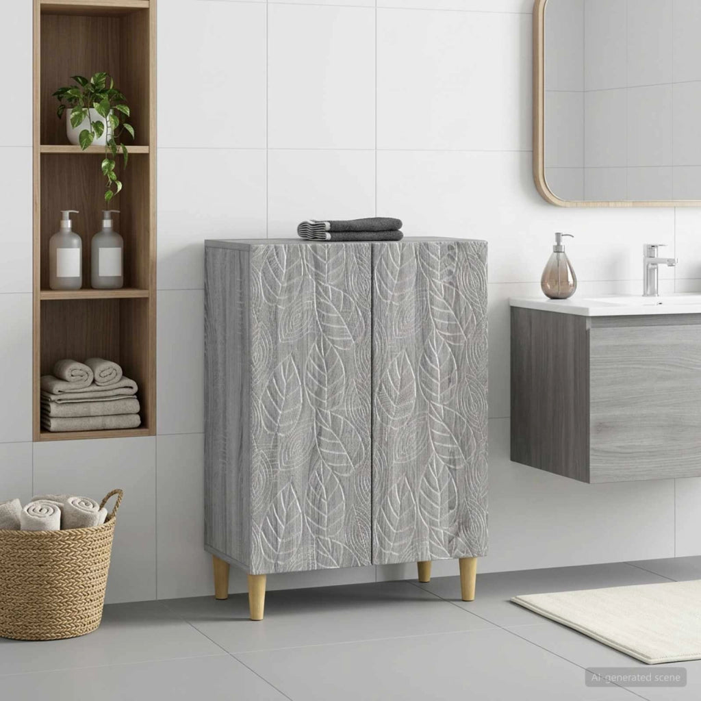 Mobiletto da Bagno DELFT Sonoma grigio 59,5 x 31 x 80 cm 897061