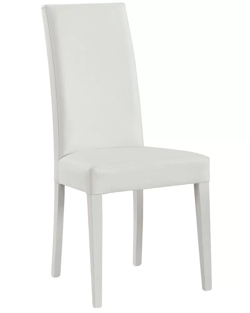 Set 2 sedie moderne legno ecopelle imbottita bianco (577) - Mobili 2G