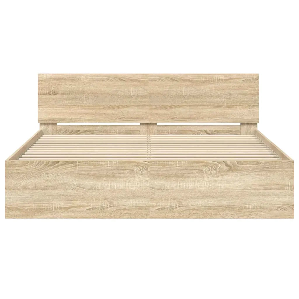 Letto matrimoniale | Letto per adulti | Struttura del letto Sonoma 152 x 203 cm Legno multistrato