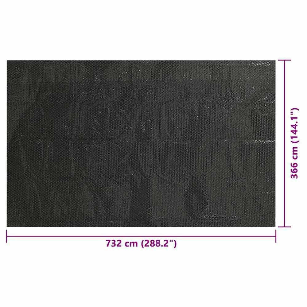 Pool Cover Black 732x366 Cm PE