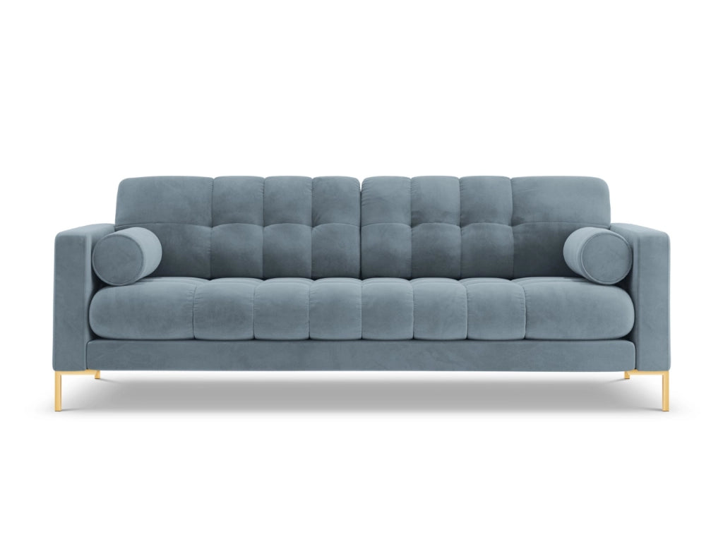 Cosmopolitan Design - Divano "Bali" 3 posti in velluto azzurro 