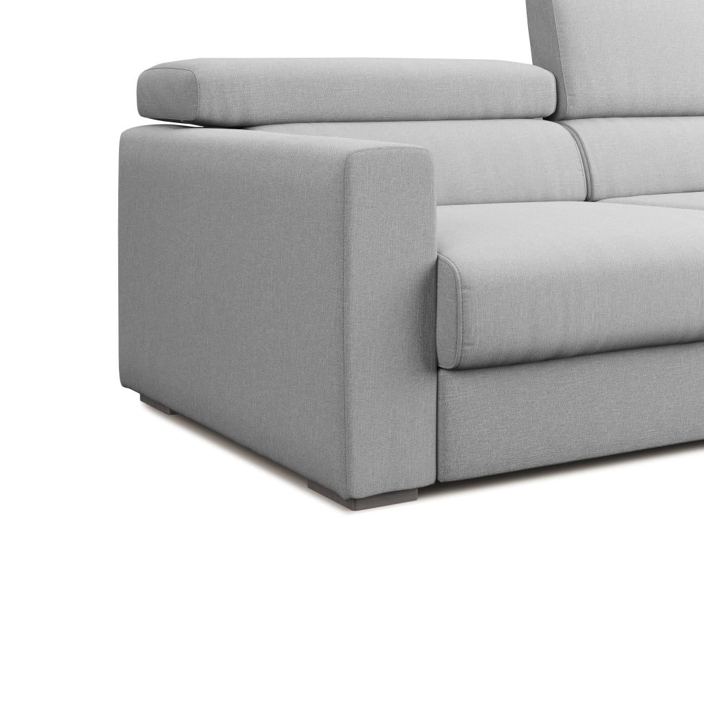 Dylan Divano con pouf estraibile 158 cm grigio
