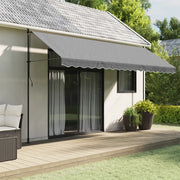Tessuto di Ricambio per Mantovana Tenda Strisce-Sostituzione della mantovana per tenda Antracite 4,5m