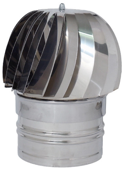 FUMAIOLO GIREVOLE GLOBO INOX Tondo (attacco maschio) Ø cm.13