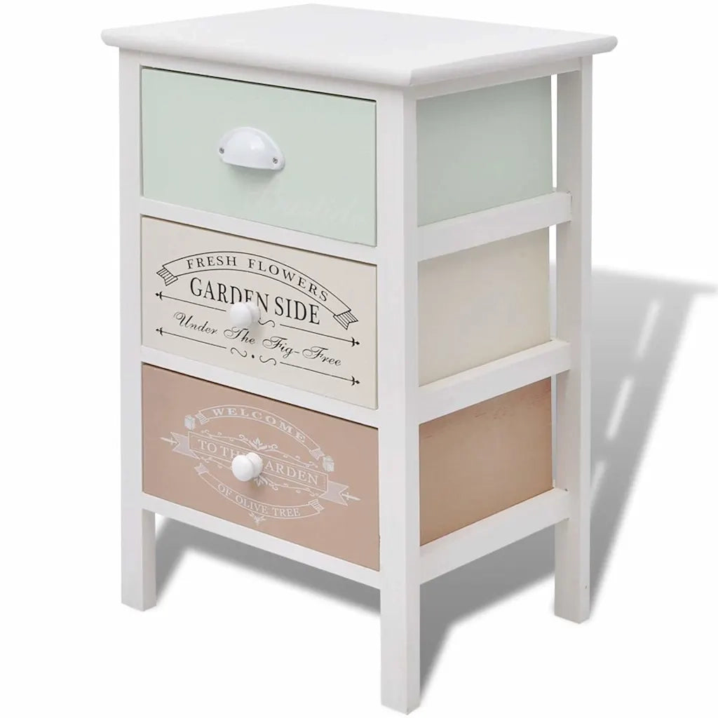Armoire de rangement en style français 3 tiroirs Bois