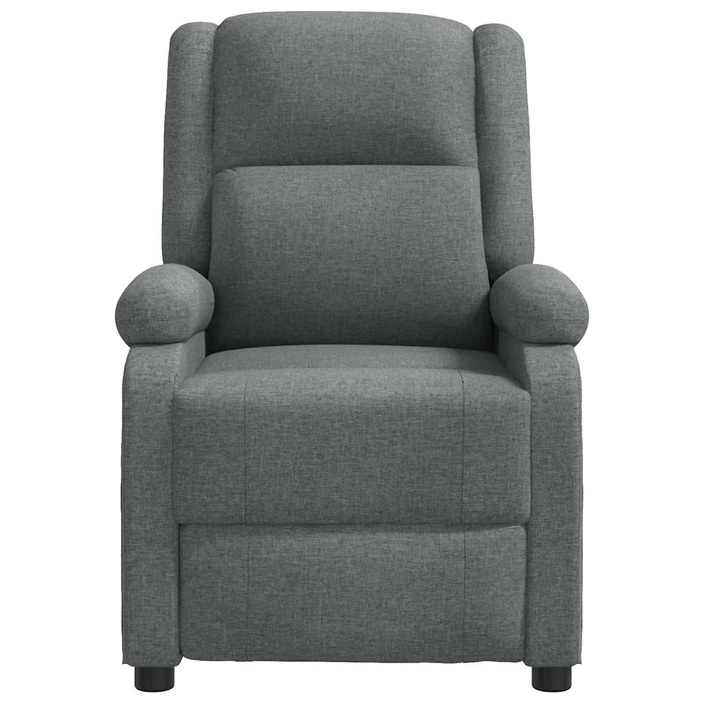Poltrona Massaggiante | Sedia Relax Grigio Scuro in Tessuto