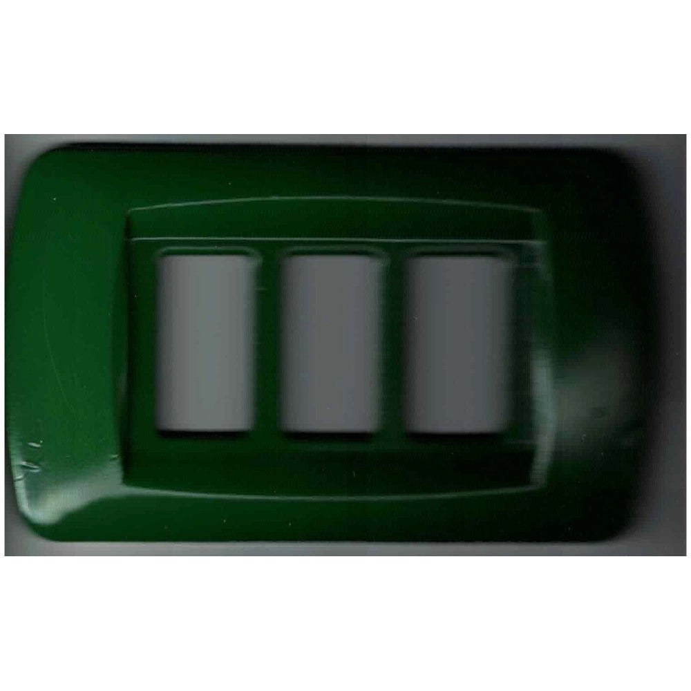 Trade Shop - Placchette Placche In Abs Serie Magic Bticino Compatibili Placca Copriprese Fori - Verde -3 Fori     -