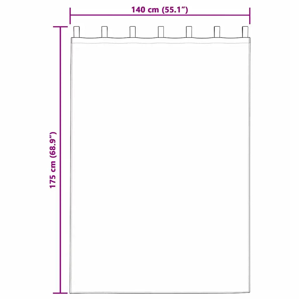 Tende Blackout con Anelli 2 pcs Beige 175 x 140 cm Poliestere 4107534
