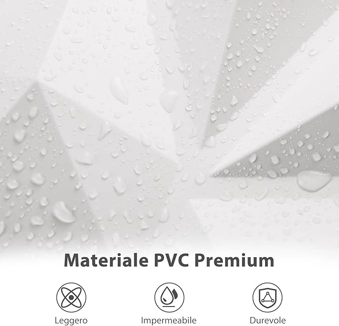 100 Pezzi 3D Pannelli Murali 30 x 30 cm, Pannello da Parete 3D Diamante, Decorazione Interna da Parete in PVC, 9 m², per Soggiorno Camera da Letto (9㎡,Bianco)