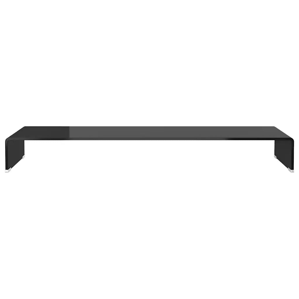 Mobile/Rialzo Porta TV | Armadietto TV | Mobile Porta TV in Vetro Nero 110x30x13 cm