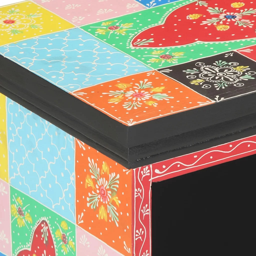 Mobile TV Multicolore 80 x 35 x 50 cm Legno di mango massello 4017570