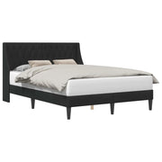 Letto matrimoniale | Letto per adulti | Struttura del letto con testiera Nero 140 x 190 cm Velluto