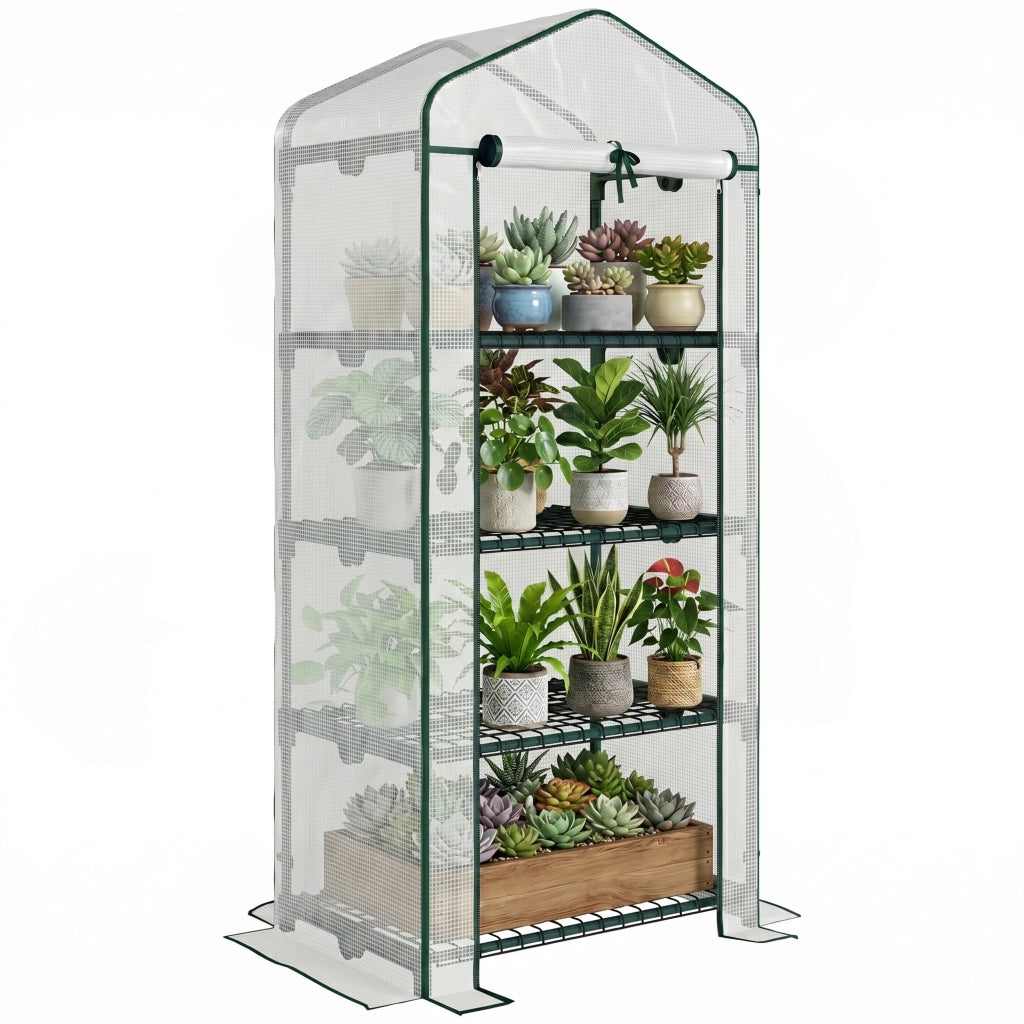 Serra da Giardino ¨C zephmum ¨C Bianco 70x50x160 cm 4 Ripiani