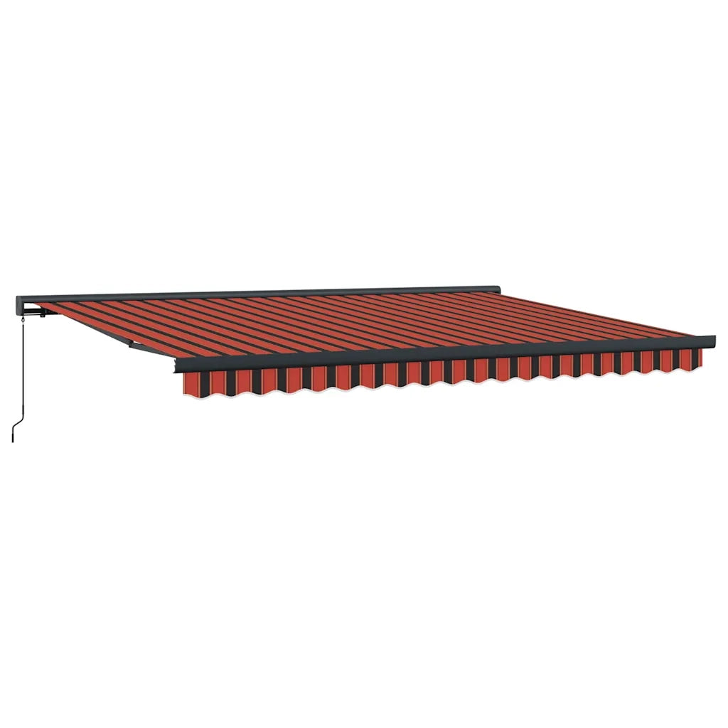 Tenda Retrattile Arancione Marrone 4,5x3 m Tessuto e Alluminio 3154569