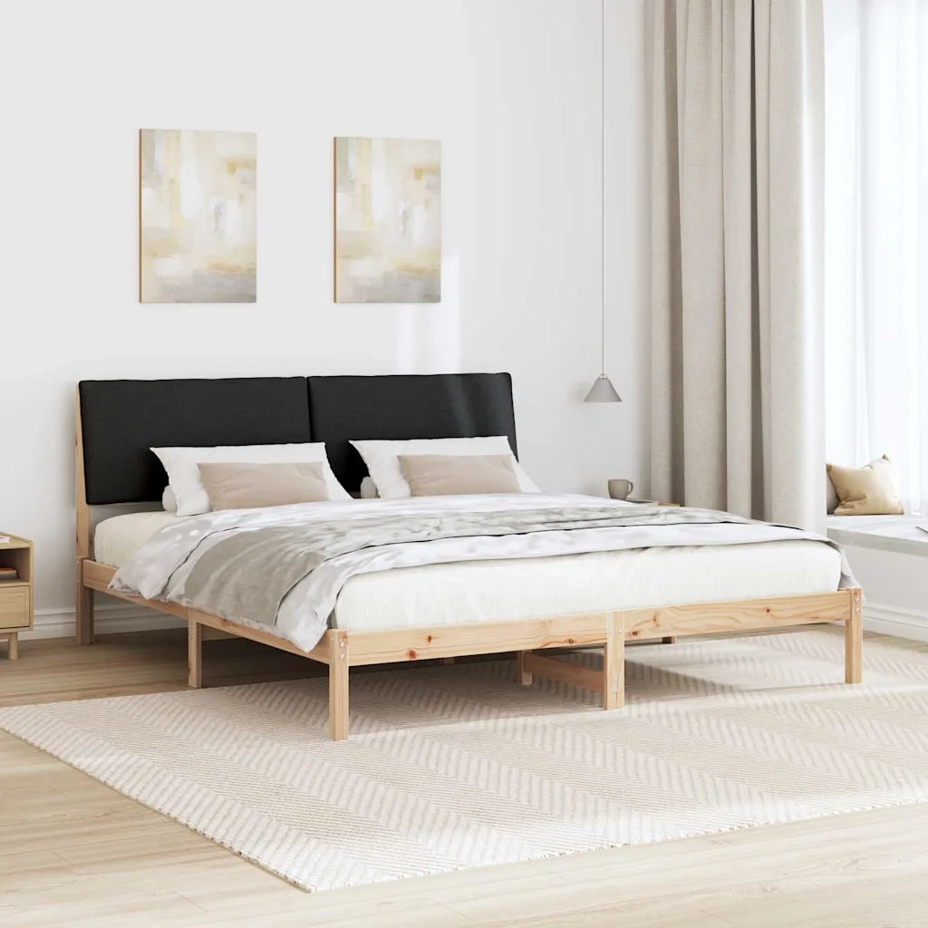 Struttura del Letto con testiera Marrone e nero 180 x 200 cm 3394365