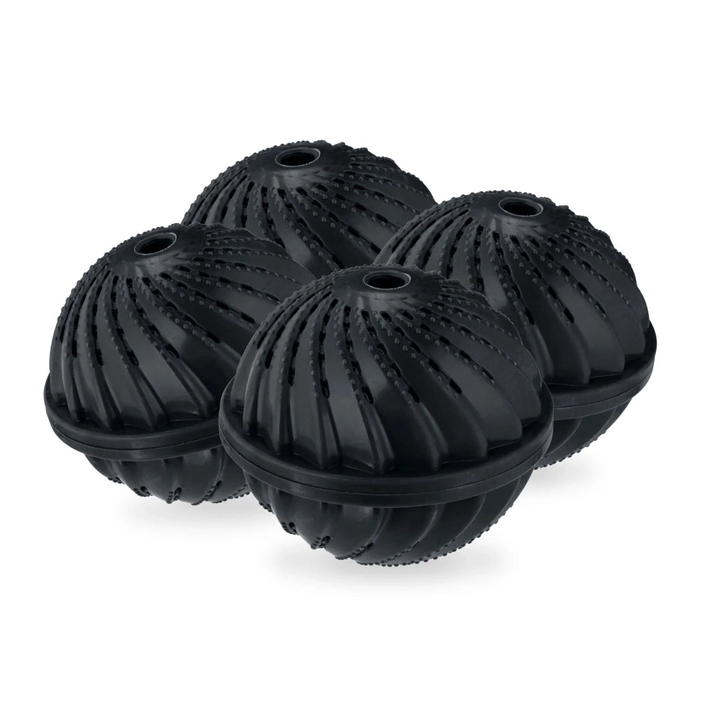 Set di 4 sfere da bucato riutilizzabili per tutti i tessuti fino a 1000 cicli in plastica nera 13_0014609