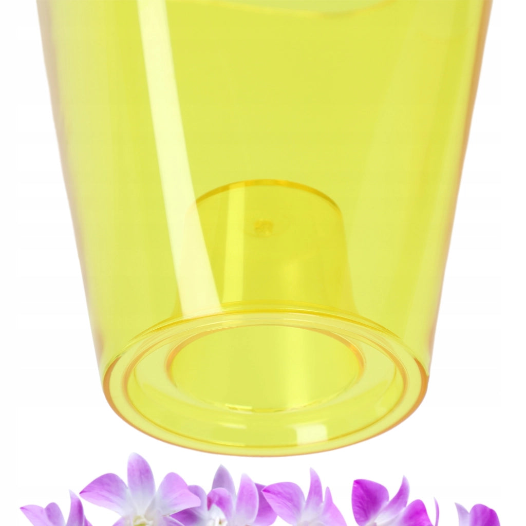Vaso da fiori KADAX per orchidee, in plastica, giallo, tinta unita, 12 cm