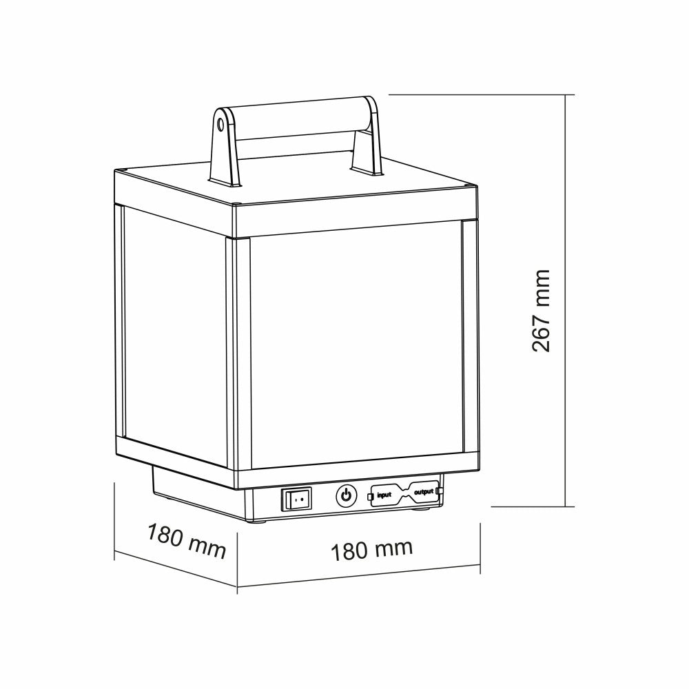 Lanterna Visor Solare a Led da 3,5w a batteria, IP54 Corten