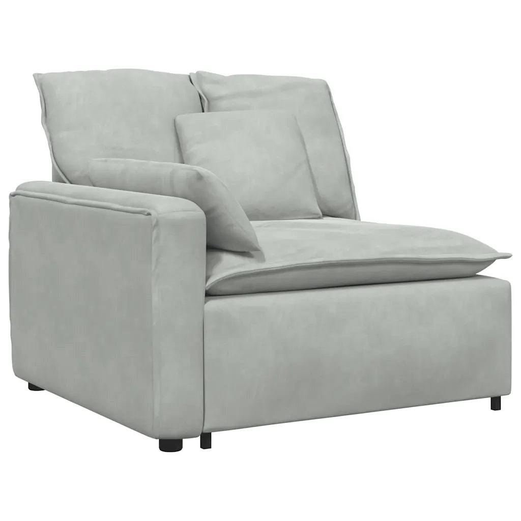 Divano Modulare con Cuscini Grigio Chiaro 3321099