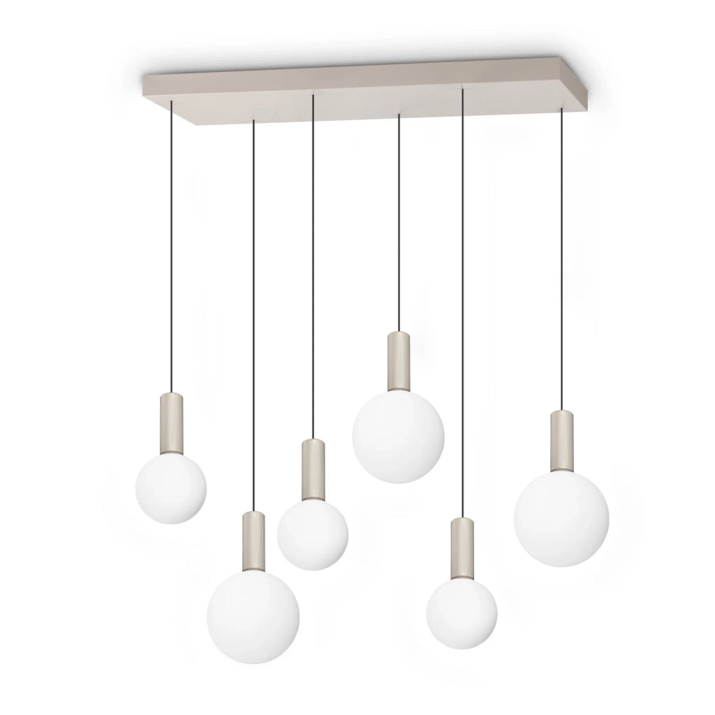 Lampadario ODEON 39W Luce Calda 3000K Bianco Altezza Regolabile Ideal Lux