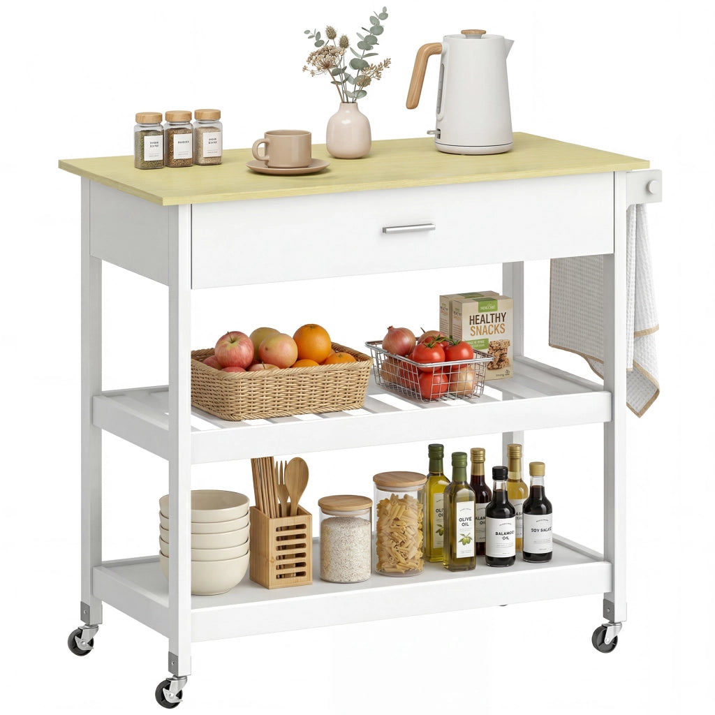 Mobile da cucina con ruote ¨C Minimal ¨C bianco