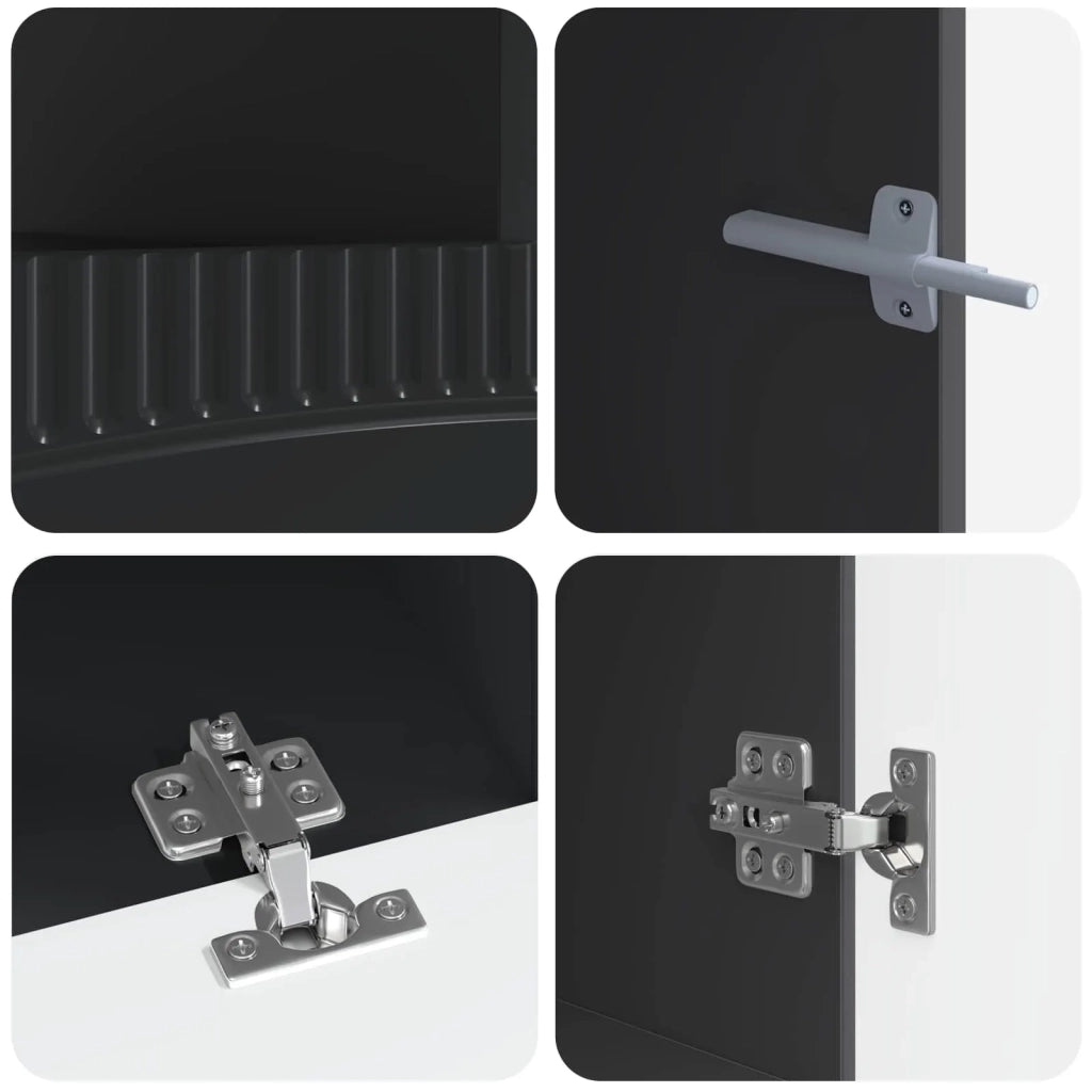 Mobile TV LED HOORN 3 pz Nero Legno ingegnerizzato 3416837