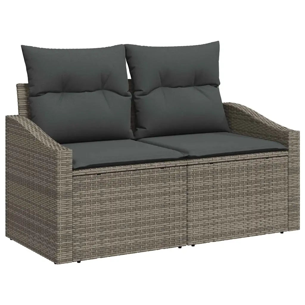 Set Divano da Giardino 6 pcs Grigio polyrattan 3355528