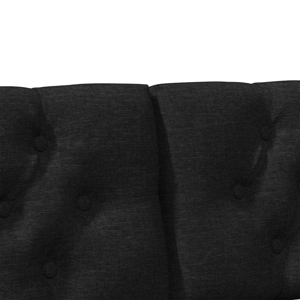 Testiera | Testata imbottita Nero 180 cm Pino massello