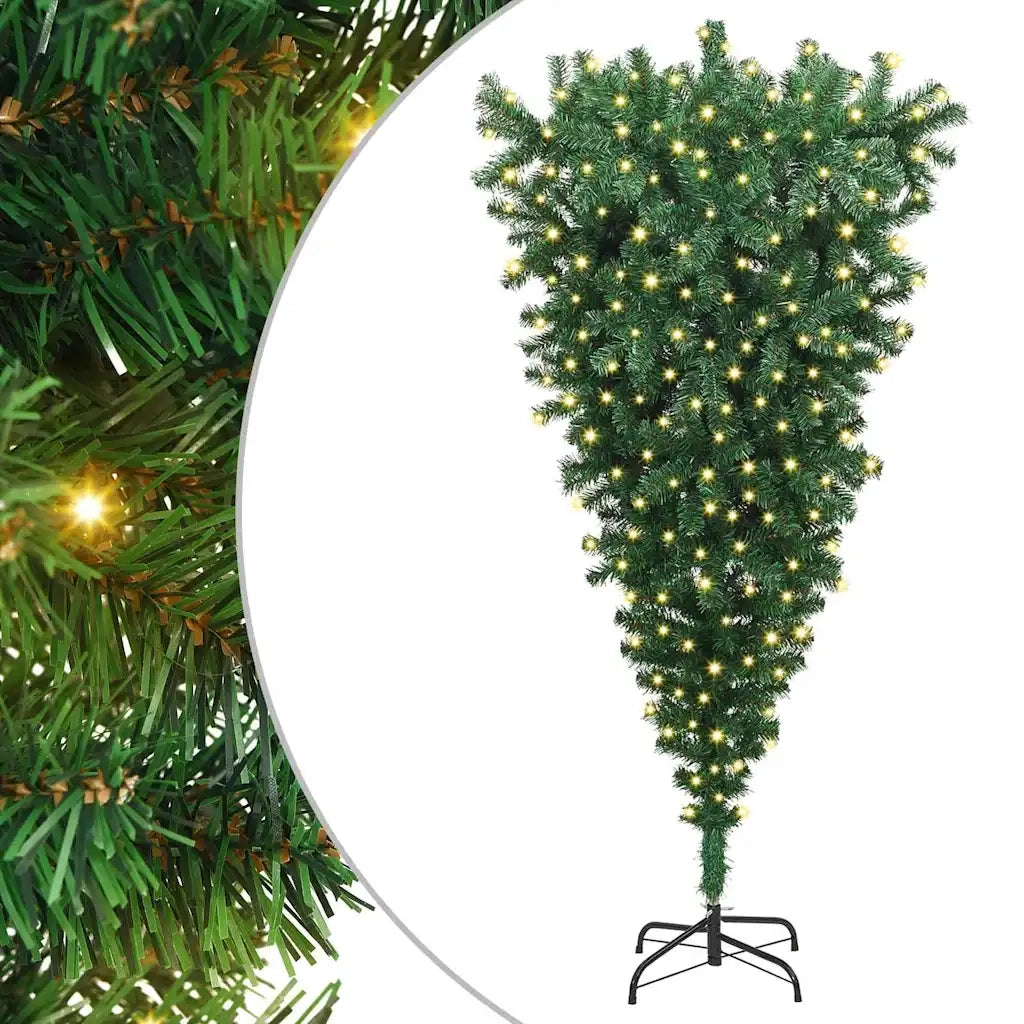 Albero di Natale artificiale pre-illuminato rovesciato Verde 3396860