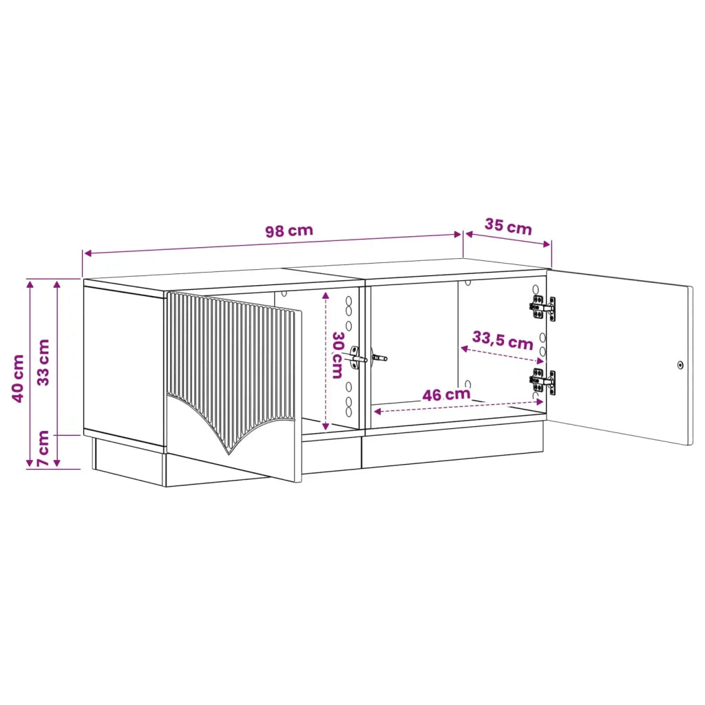 Mobile TV Bianco Legno ingegnerizzato 897335