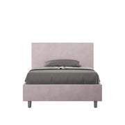 Letto 1 Piazza e Mezzo 120x200 cm con Rete e Contenitore Adele Glicine
