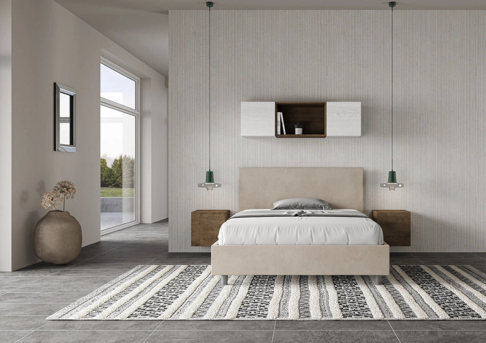 Letto Matrimoniale Extra Large 200x200 cm con Rete Adele Sabbia
