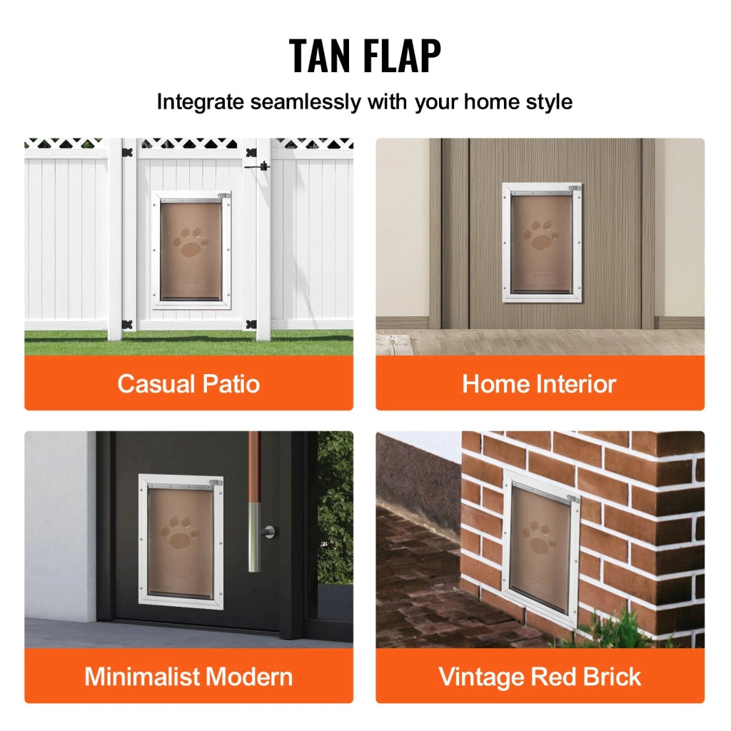 Sportello di Ricambio in PVC per Porta Animali Domestici CWM-S Flap Magnetico Resistente Intemperie 133,4 x 206,4 mm