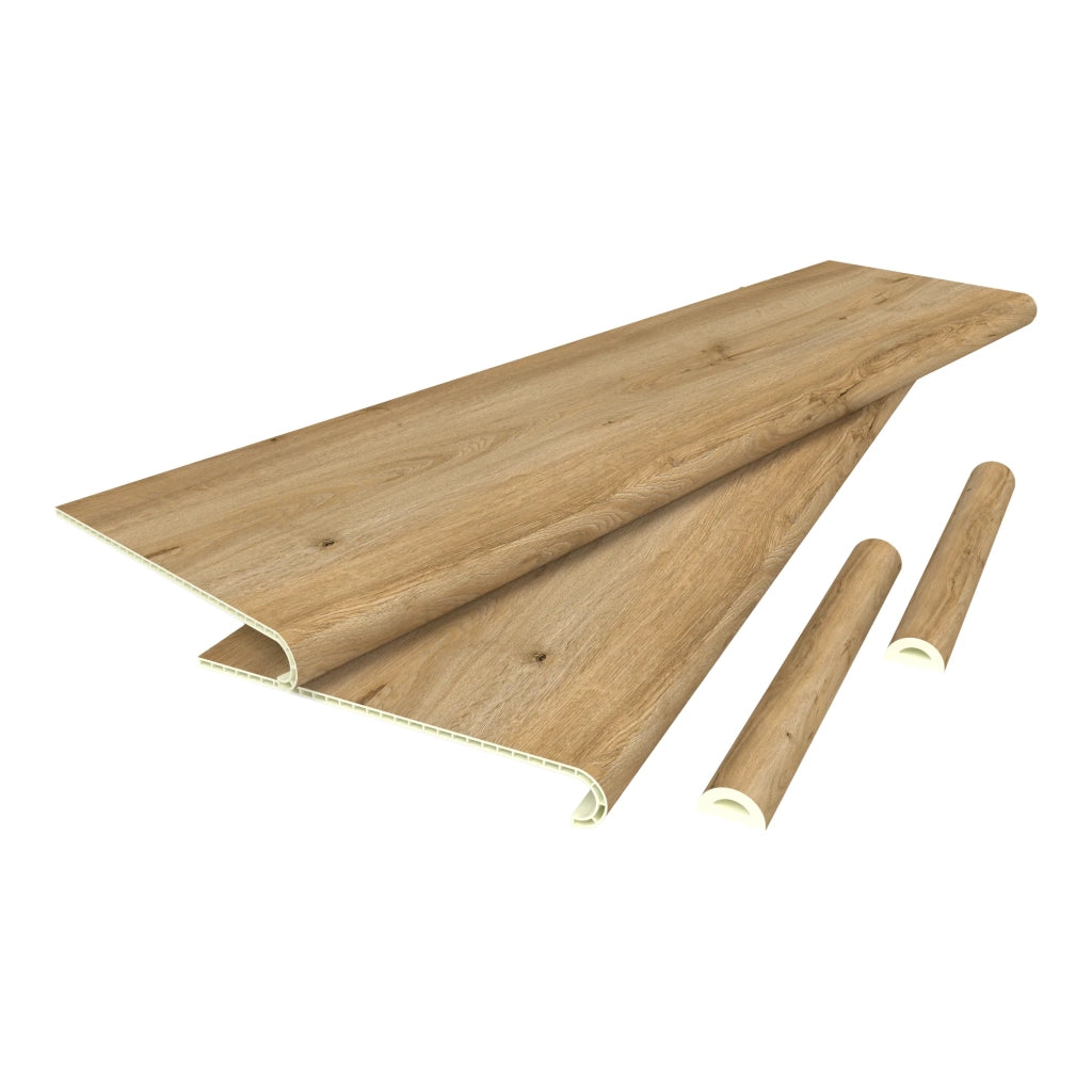 Set di 6 gradini per scale 120 x 32 cm effetto rovere 03_0009913