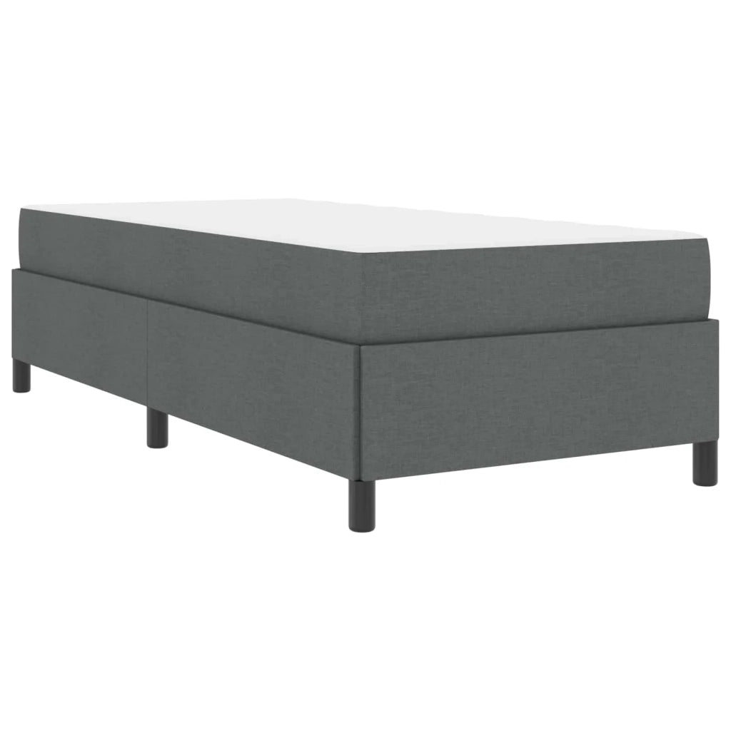 Letto a molle con materasso Grigio scuro 90 x 190 cm Tessuto
