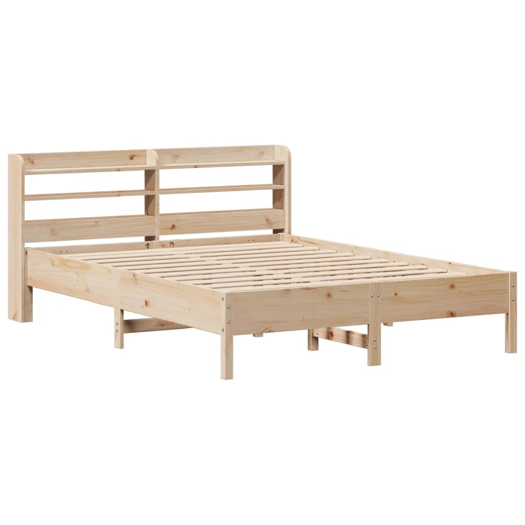 Letto senza Materasso-Struttura Letto 150x200 cm in Legno Massello di Pino 852373
