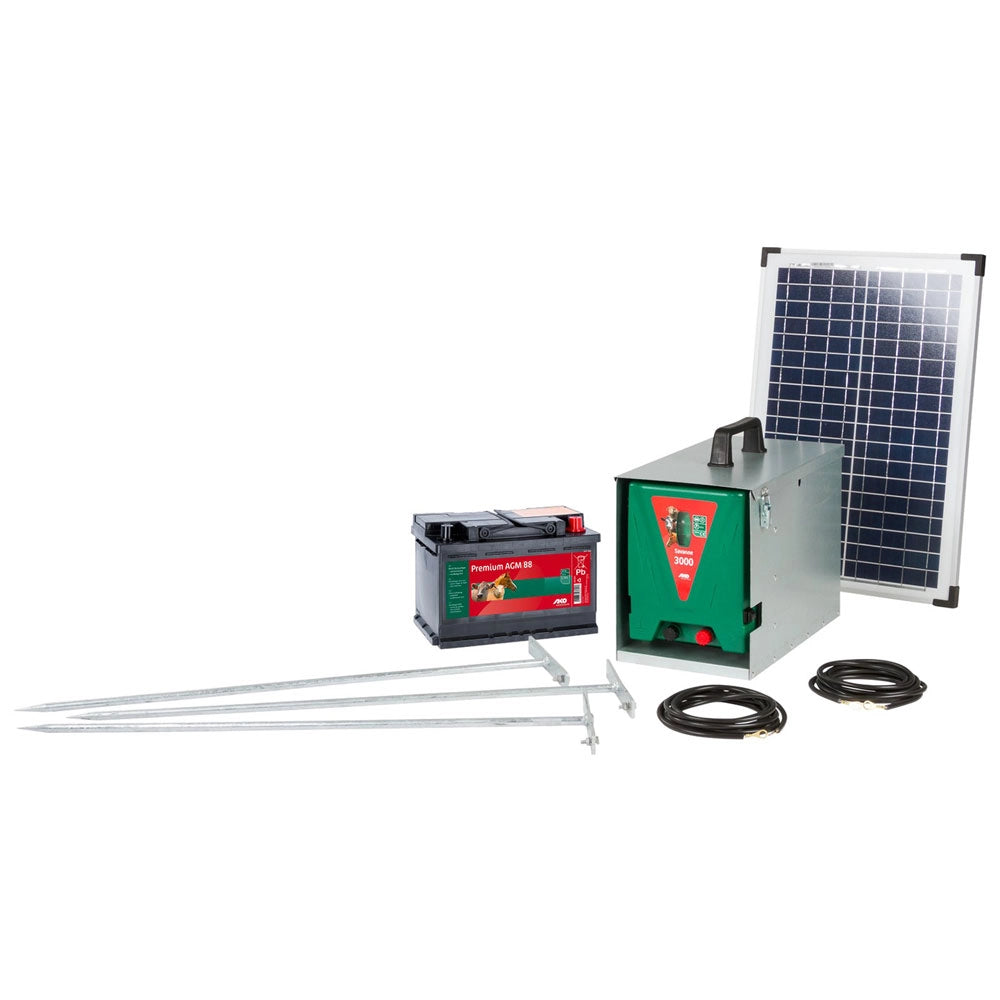 Elettrificatore a Pannello Solare in Kit Albert Kerbl Savanne 3000 12v