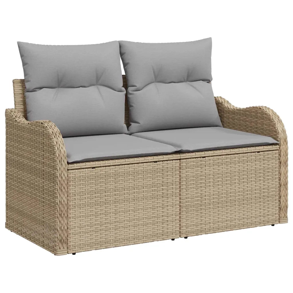 Set di divani 9 pcs Beige e Grigio Chiaro polyrattan 3359039