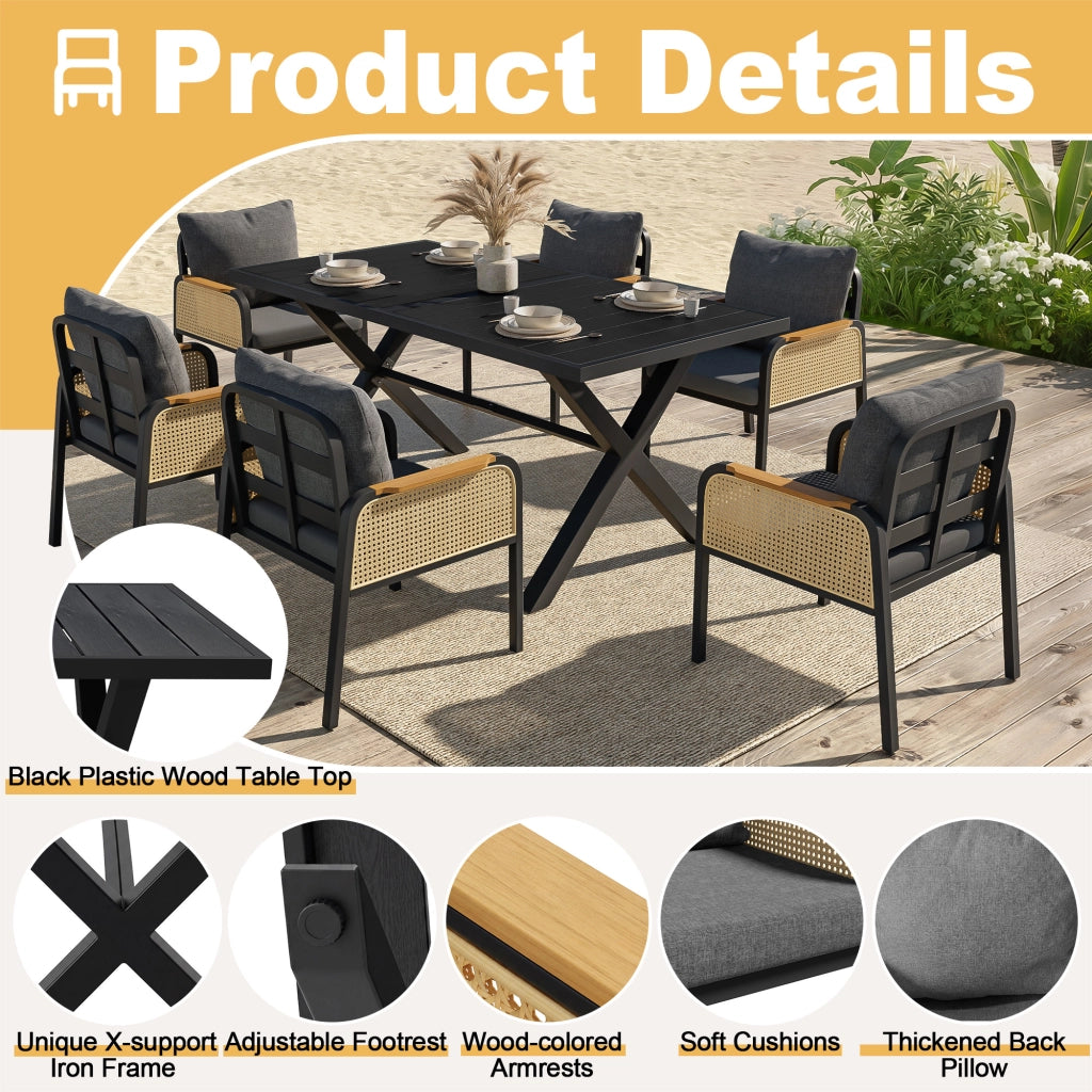 Divano da Giardino Set ¨C MINIMAL ¨C Metallo, Cuscini Inclusi