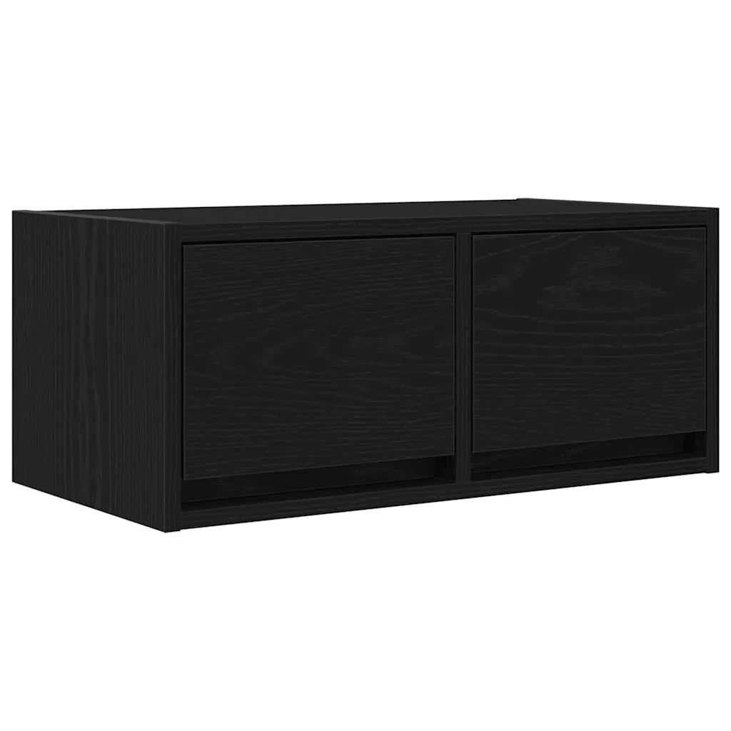 Mobile Porta TV-Mobile per TV-Credenza TV Rovere Nero 60x31x25,5 cm in Legno Multistrato 644838