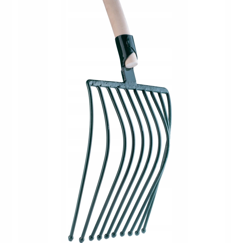 Forca a 10 denti KADAX per patate e barbabietole, in metallo, robusta, larga, 138 cm