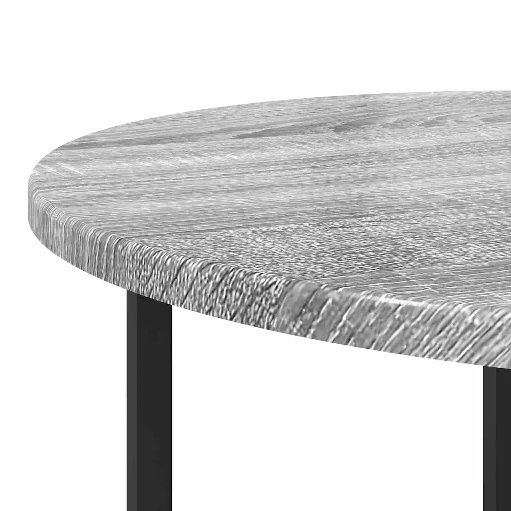 Set tavolini 2 pz | Tavolo laterale Grigio Sonoma e Nero